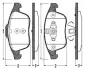 Комплект тормозных колодок, дисковый тормоз BOSCH 0986TB3064 (фото 1)