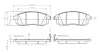 Комплект тормозных колодок, дисковый тормоз BOSCH 0986TB3140 (фото 1)