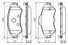 Комплект тормозных колодок, дисковый тормоз BOSCH 0986TB3153 (фото 1)