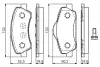 Комплект тормозных колодок, дисковый тормоз BOSCH 0986TB3158 (фото 1)