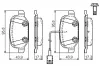 Комплект тормозных колодок, дисковый тормоз BOSCH 0986TB3162 (фото 1)