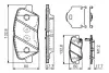 Комплект тормозных колодок, дисковый тормоз BOSCH 0986TB3190 (фото 1)