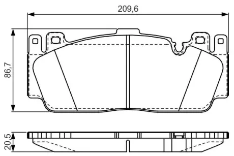 Комплект тормозных колодок, дисковый тормоз BOSCH 0986TB3210
