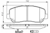 Комплект тормозных колодок, дисковый тормоз BOSCH 0986TB3222 (фото 1)