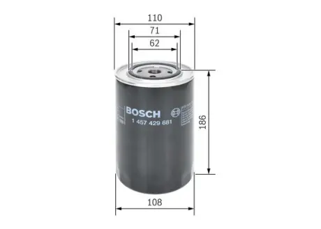 Фильтр топливный, накручиваемый. Фільтр паливний, накручуваний. Filter filter, Spin-On BOSCH 1457429681