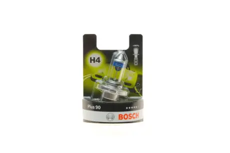 Лампа накаливания H4 12V 60/55W P43t PLUS 90 blister (пр-во Bosch) BOSCH 1987301077