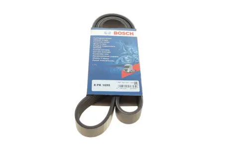 Ремінь генератора Man TGA/TGS/TGX/MB LK/LN2 OM366 84- (8PK1655) BOSCH 1987947057