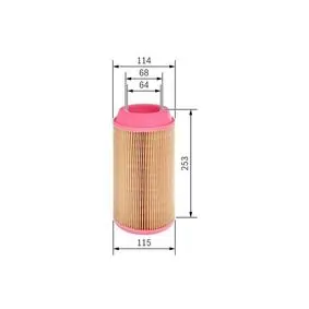 Air filter, primary. Фильтр воздушный, основной BOSCH F026400238