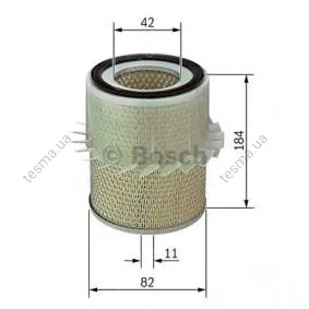 Air filter, finned. Фильтр воздушный с крыльчаткой BOSCH F026400337 (фото 1)