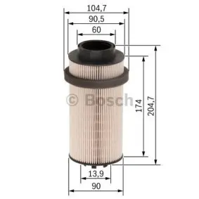 Фильтр топливный, вставка. Фільтр паливний, вставка. Fuel filter, cartridge BOSCH F026402033