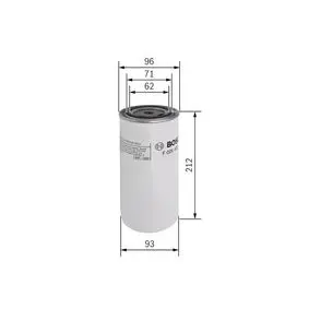 Фильтр топливный, накручиваемый. Фільтр паливний, накручуваний. Fuel filter, Spin-On BOSCH F026402035