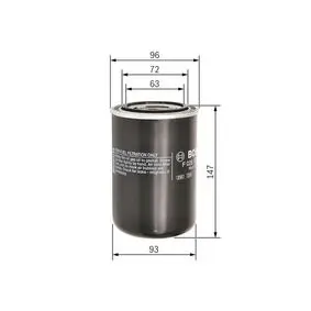 Fuel filter, Spin-On. Фильтр топливный, накручиваемый BOSCH F026402087