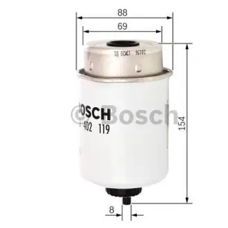 Fuel filter, water separator, element. Фильтр топливный, сепаратор, элемент BOSCH F026402119