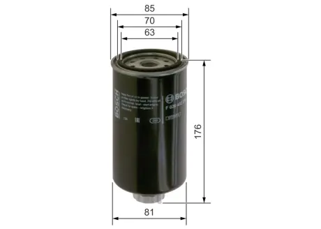Паливний фільтр BOSCH F026402270