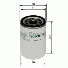 Фильтр масляный, накручиваемый. Фільтр масляний, накручуваний. Oil filter, Spin-On BOSCH F026407027