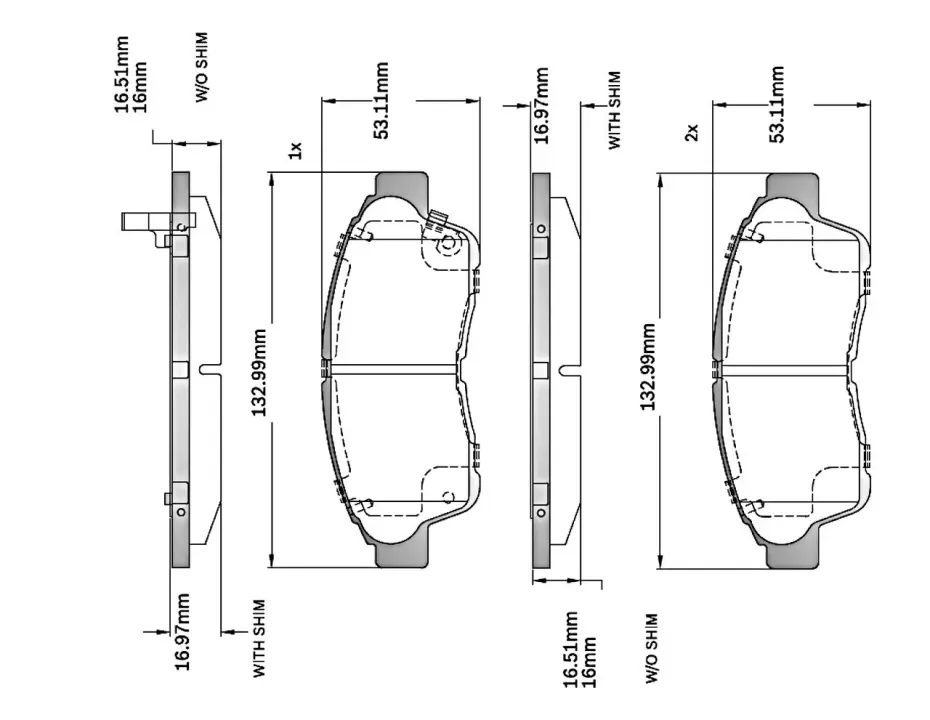 Комплект тормозных колодок, дисковый тормоз BOSCH F03B150023 (фото 1)