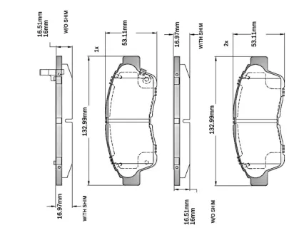 Комплект тормозных колодок, дисковый тормоз BOSCH F03B150023