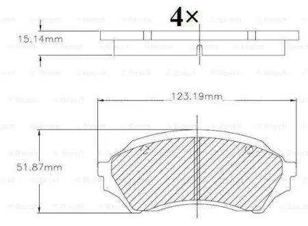 Комплект тормозных колодок, дисковый тормоз BOSCH F03B150068