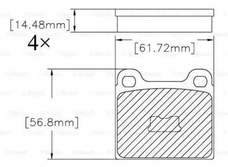 Комплект тормозных колодок, дисковый тормоз BOSCH F03B150206