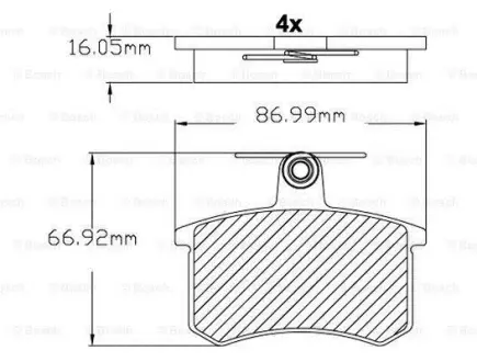 Комплект тормозных колодок, дисковый тормоз BOSCH F03B150211