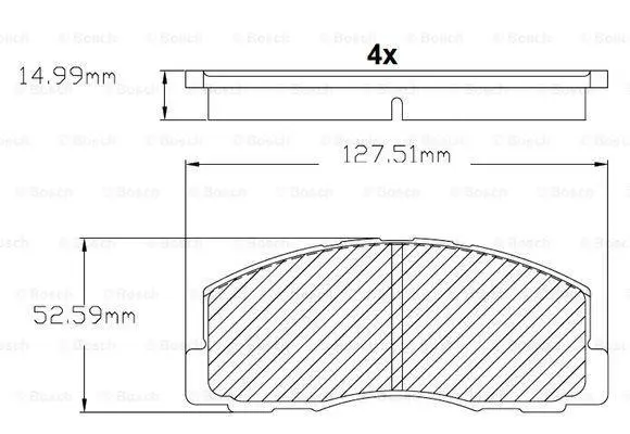 Комплект тормозных колодок, дисковый тормоз BOSCH F03B150215 (фото 1)