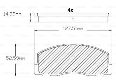 Комплект тормозных колодок, дисковый тормоз BOSCH F03B150215