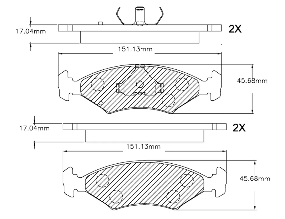 Комплект тормозных колодок, дисковый тормоз BOSCH F03B150253 (фото 1)