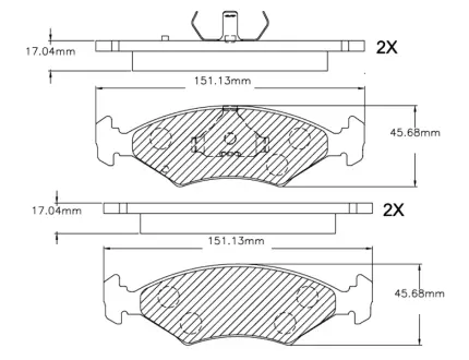 Комплект тормозных колодок, дисковый тормоз BOSCH F03B150253