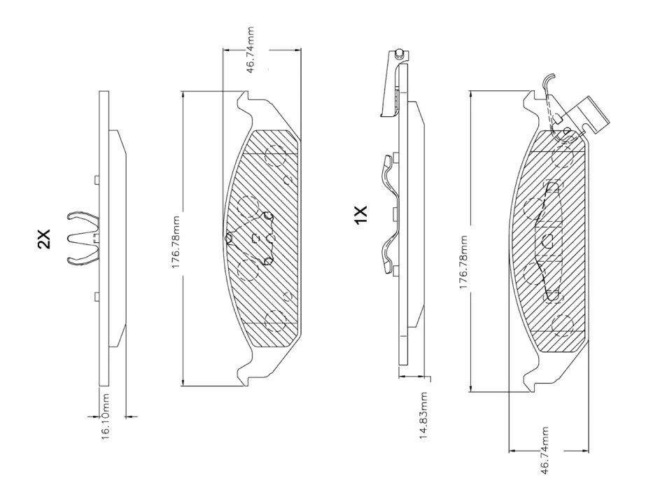 Комплект тормозных колодок, дисковый тормоз BOSCH F03B150254 (фото 1)