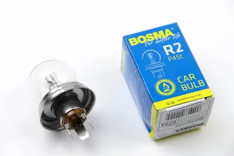 Автолампа P45T 24V 55/50W R2 Bosma 0294