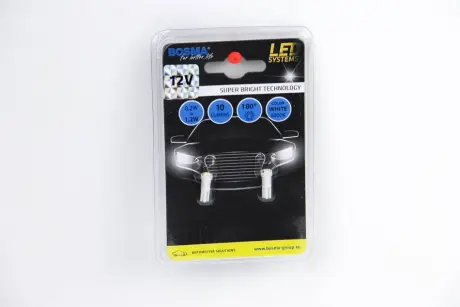 Автолампа T05 LED 12V 1xSMD 3528 LED WHITE (2 шт) Bosma 3932