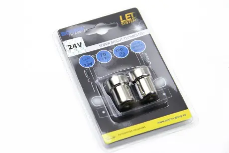 автолампа BA15S LED 24V 4XSMD 5050 LED WHITE (2 шт) bosma 5417
