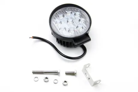 ДодатковаФара WORK LED LAMP 12/24V 9XLED EPISTAR 3W 1600 LM 60° розсіяний луч, кругла (1 шт) Bosma 6094