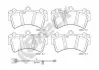 Brake pad set. Колодки гальмівні комплект BRECK 236930055300 (фото 2)