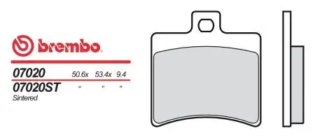 Гальмівні колодки BREMBO 07020XS (фото 1)