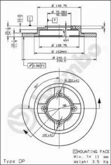 Диск BREMBO 08308210