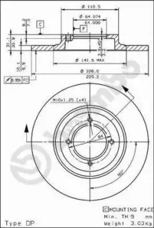 Диск BREMBO 08441510