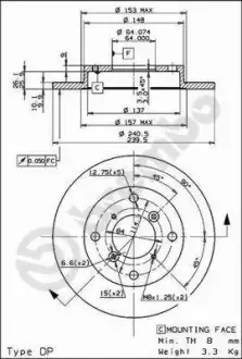 Диск BREMBO 08908210