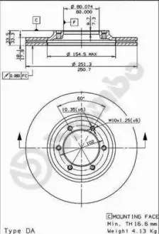 Диск BREMBO 09549910