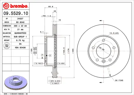 Диск BREMBO 09552910