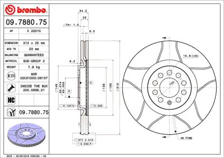 Brembo Max BREMBO 09788075