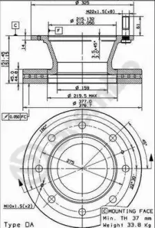 Диск BREMBO 09792930