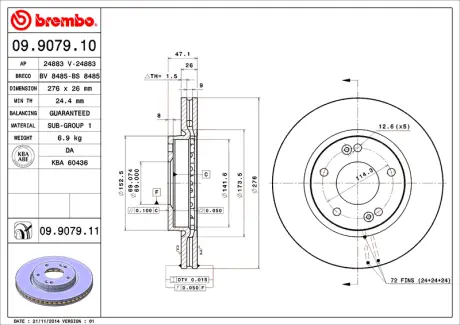 Диск BREMBO 09907910