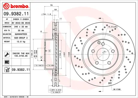 Диск BREMBO 09938211