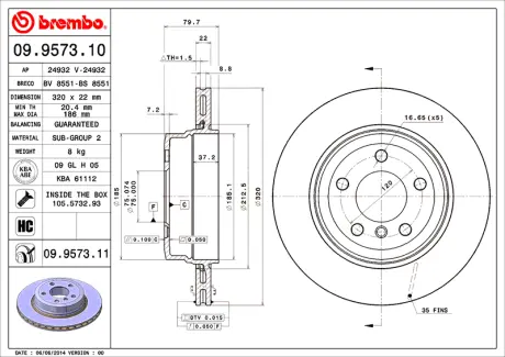 Диск BREMBO 09957310