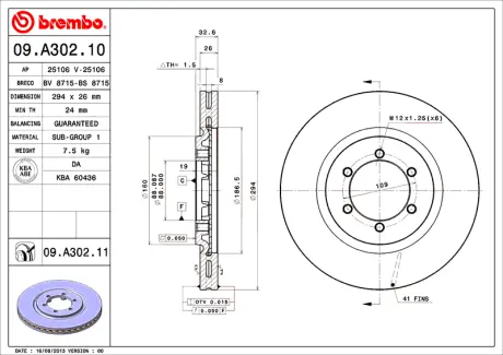 Диск BREMBO 09A30210