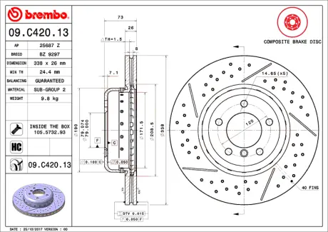 Диск BREMBO 09C42013
