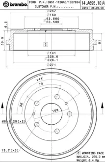 Барабан BREMBO 14A69510