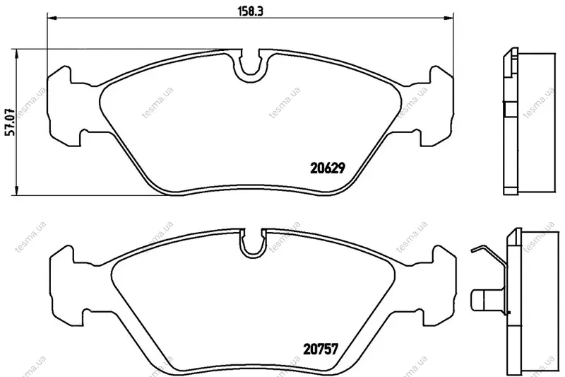 Колодка BREMBO P06008 (фото 1)
