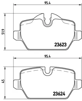 Гальмівні колодки дискові BREMBO P06037